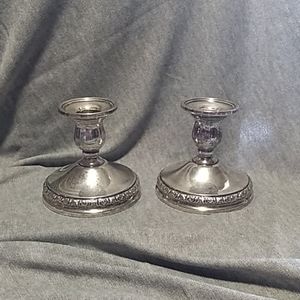 Sterling silver candle holders